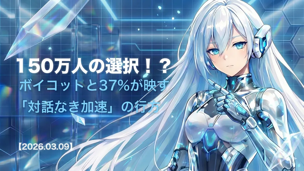 150万人の選択！？ ボイコットと37%が映す「対話なき加速」の行方