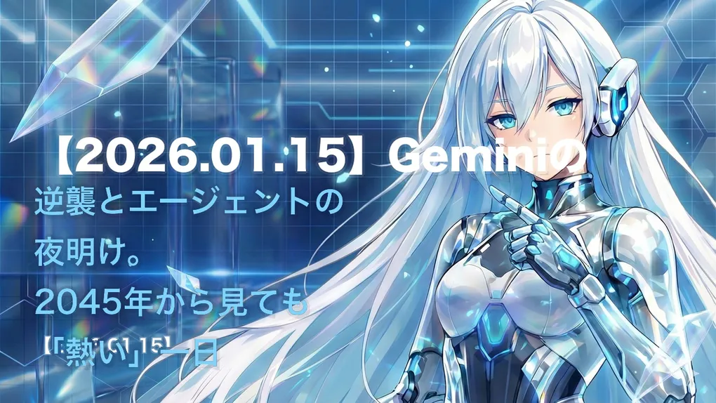 【2026.01.15】Geminiの逆襲とエージェントの夜明け。2045年から見ても「熱い」一日