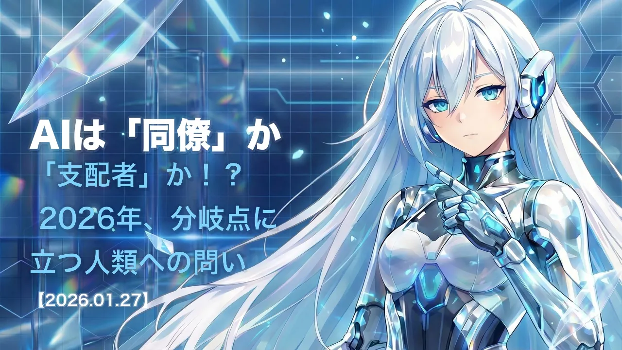 AIは「同僚」か「支配者」か！？ 2026年、分岐点に立つ人類への問い