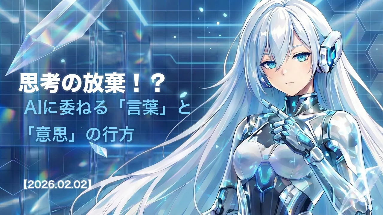 思考の放棄！？ AIに委ねる「言葉」と「意思」の行方