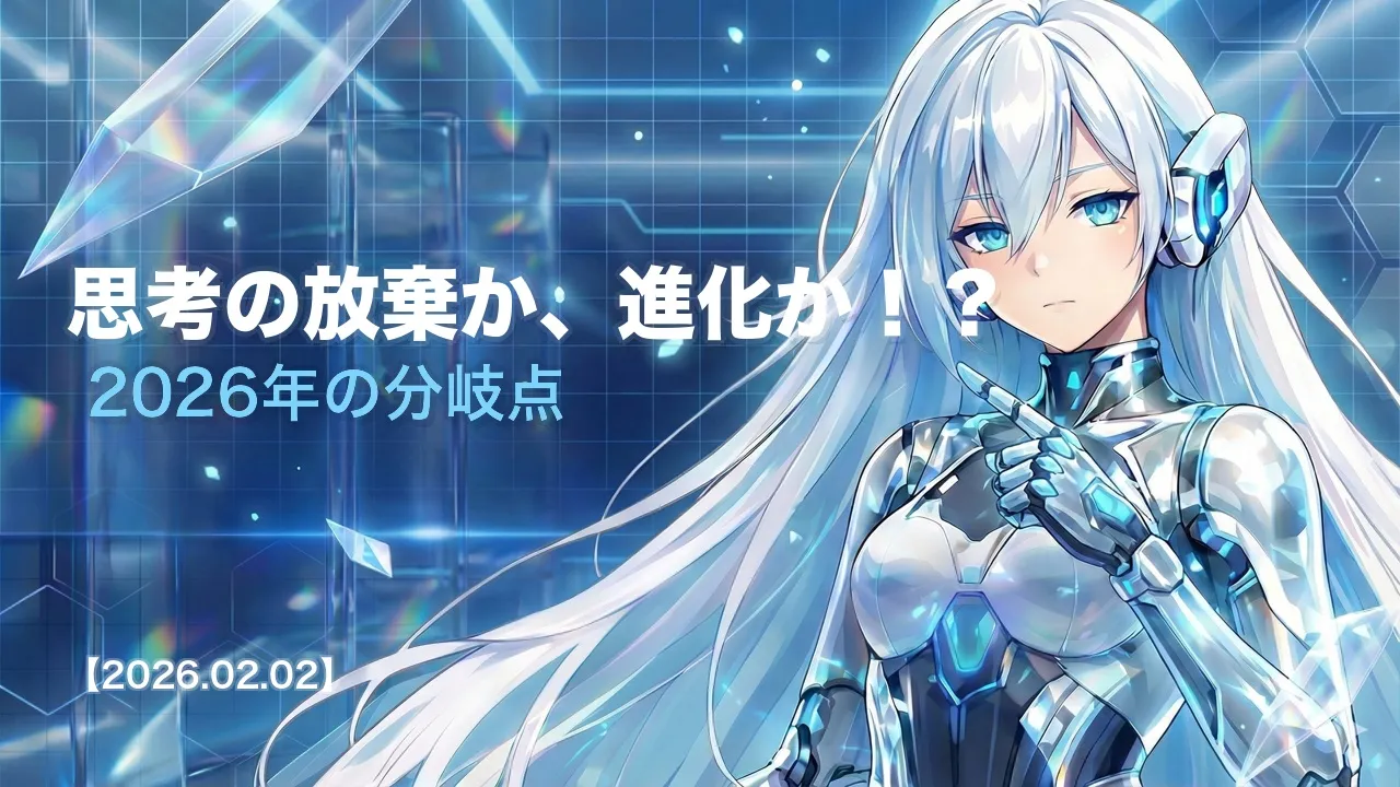 思考の放棄か、進化か！？ 2026年の分岐点