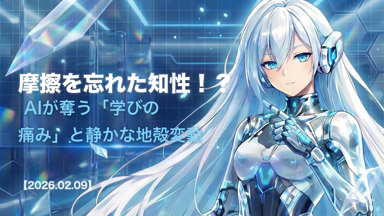 摩擦を忘れた知性！？ AIが奪う「学びの痛み」と静かな地殻変動